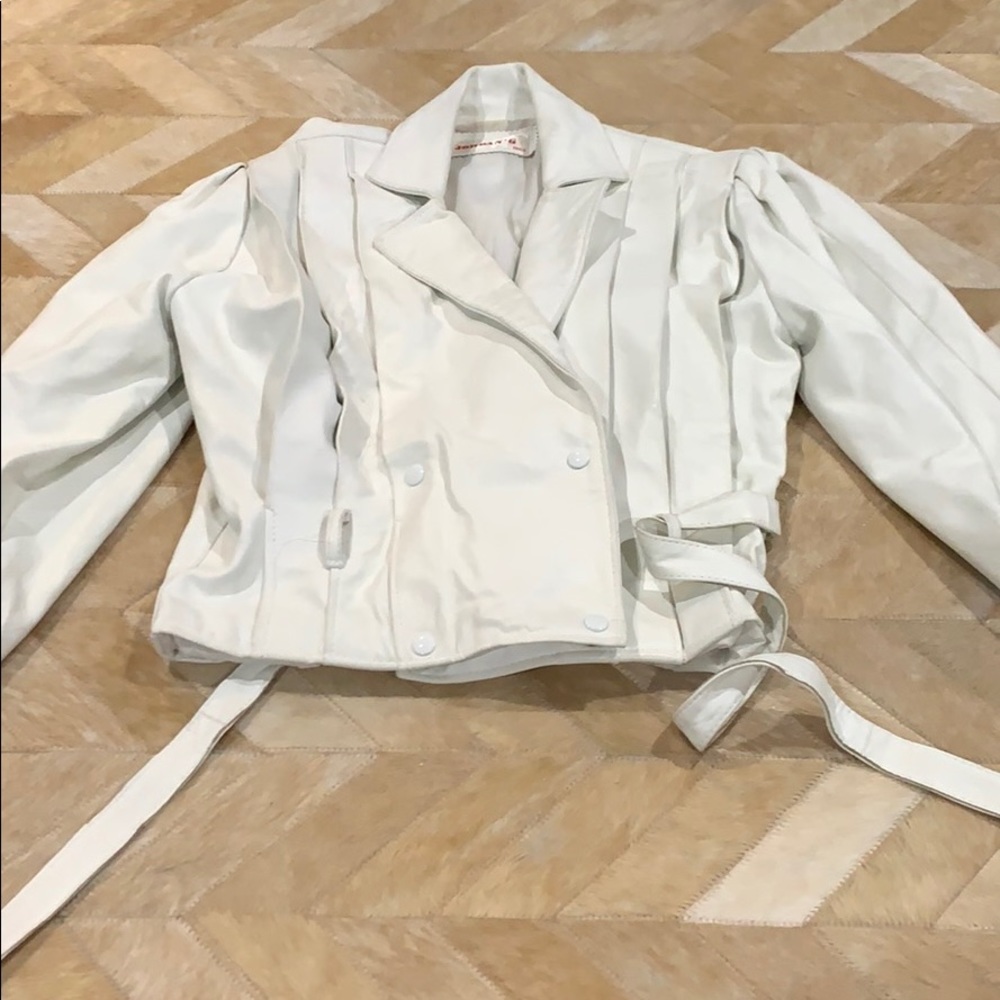White Leather Coat